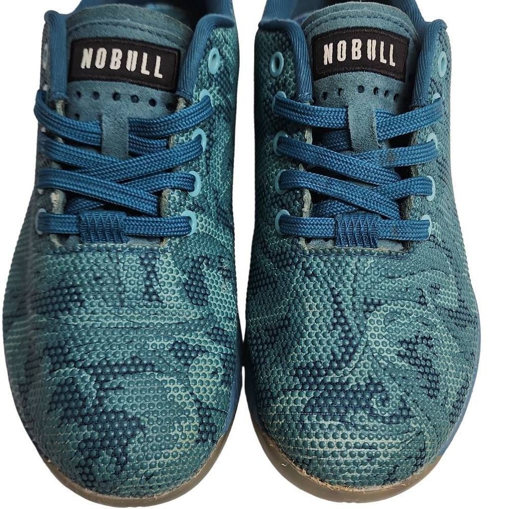 NOBULL Floral Trainers Unisex Sneakers Women's Size 8.5 Men's Size 7 Blue Green - Picture 10 of 12